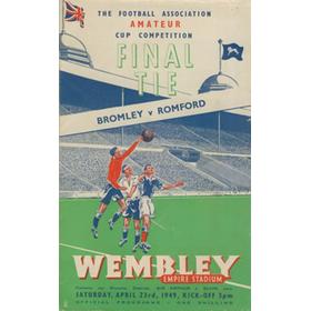 BROMLEY V ROMFORD 1949 (AMATEUR CUP FINAL) FOOTBALL PROGRAMME