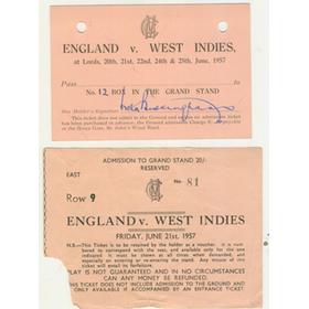 ENGLAND V WEST INDIES 1957 (LORD
