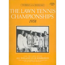 WIMBLEDON CHAMPIONSHIPS 1958 (DAY 10) TENNIS PROGRAMME