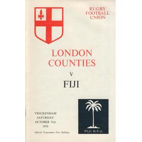 LONDON COUNTIES V FIJI 1970 (TWICKENHAM) RUGBY PROGRAMME
