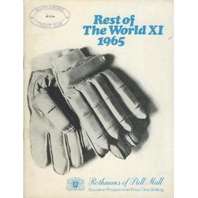REST OF THE WORLD XI 1965 CRICKET PROGRAMME