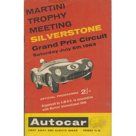 MARTINI TROPHY MEETING 1963 (SILVERSTONE) MOTOR RACING PROGRAMME