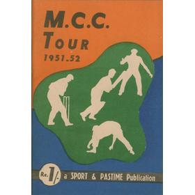 M.C.C. TOUR OF INDIA 1951-52 CRICKET BROCHURE