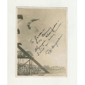 PETE DESJARDINS (OLYMPIC DIVING GOLD MEDALLIST) 1936 SIGNED PHOTOGRAPH