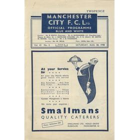 MANCHESTER CITY V STOKE CITY 1948-49 FOOTBALL PROGRAMME