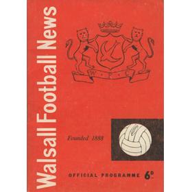 WALSALL V BARROW 1959-60 FOOTBALL PROGRAMME