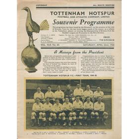 TOTTENHAM HOTSPUR V GRIMSBY TOWN 1949-50 FOOTBALL PROGRAMME