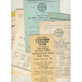 CATFORD CYCLING CLUB TIME TRIAL OFFICIAL RESULTS 1950 TO 1958