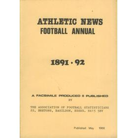 ATHLETIC NEWS FOOTBALL ANNUAL 1891-92 (FACSIMILE EDITION)