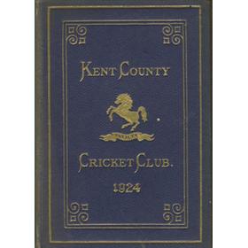KENT COUNTY CRICKET CLUB 1924 [BLUE BOOK]