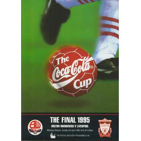 BOLTON WANDERERS V LIVERPOOL 1995 (COCA-COLA CUP FINAL) FOOTBALL PROGRAMME