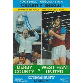 DERBY COUNTY V WEST HAM 1975 (CHARITY SHIELD) FOOTBALL PROGRAMME