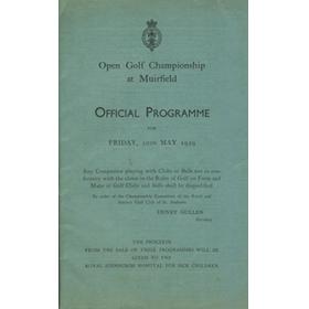 OPEN GOLF CHAMPIONSHIP 1929 (MUIRFIELD) PROGRAMME