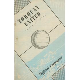 TORQUAY UNITED V NORWICH CITY 1951-52 FOOTBALL PROGRAMME