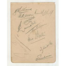 SOUTH AFRICA 1935 SIGNED ALBUM PAGE