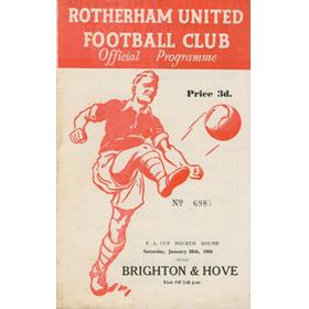 ROTHERHAM UNITED V BRIGHTON & HOVE ALBION 1959-60 FOOTBALL PROGRAMME
