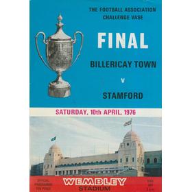 BILLERICAY TOWN V STAMFORD 1976 (F.A. CHALLENGE VASE FINAL) FOOTBALL PROGRAMME