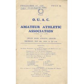 THE FIRST FOUR MINUTE MILE 1954 OFFICIAL PROGRAMME