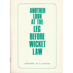 ANOTHER LOOK AT THE LEG BEFORE WICKET LAW