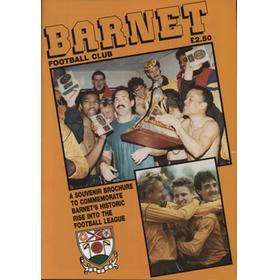 BARNET FOOTBALL CLUB - A SOUVENIR BROCHURE TO COMMEMORATE BARNET