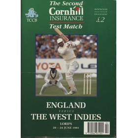 ENGLAND V WEST INDIES 1991 2ND TEST (LORD