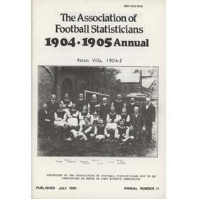 ASSOCIATION OF FOOTBALL STATISTICIANS 1904-1905 ANNUAL
