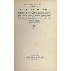 THE GAME OF GOLF - LONSDALE LIBRARY