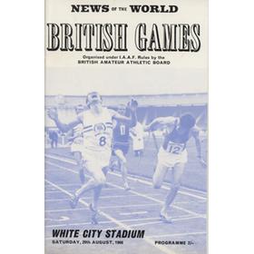 BRITISH GAMES 1966 ATHLETICS PROGRAMME