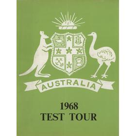 AUSTRALIA 1968 TEST TOUR - CRICKET BROCHURE