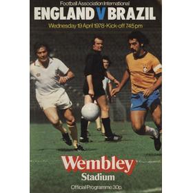 ENGLAND V BRAZIL 1978 FOOTBALL PROGRAMME
