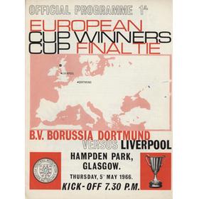 LIVERPOOL V BORUSSIA DORTMUND 1966 (ECWC FINAL) FOOTBALL PROGRAMME