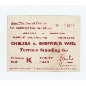 CHELSEA V SHEFFIELD WEDNESDAY 1966 (FA CUP SEMI-FINAL) FOOTBALL TICKET