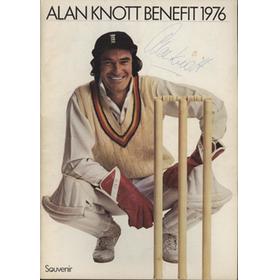 ALAN KNOTT 1976 (KENT) SIGNED CRICKET BENEFIT BROCHURE