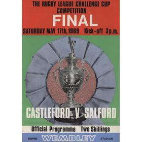 CASTLEFORD V SALFORD 1969 (CHALLENGE CUP FINAL) RUGBY LEAGUE PROGRAMME