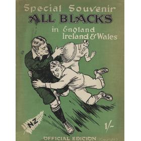 THE ALL BLACKS IN ENGLAND 1924-25. SPECIAL OFFICIAL SOUVENIR. ENGLISH EDITION
