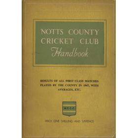 NOTTINGHAMSHIRE COUNTY CRICKET CLUB HANDBOOK 1948