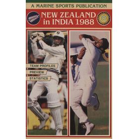 NEW ZEALAND IN INDIA 1988 CRICKET TOUR BROCHURE