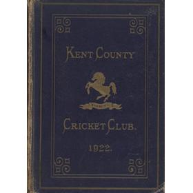 KENT COUNTY CRICKET CLUB 1922 [BLUE BOOK]