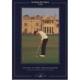 ALFRED DUNHILL CUP 1993 (ST. ANDREWS) GOLF PROGRAMME