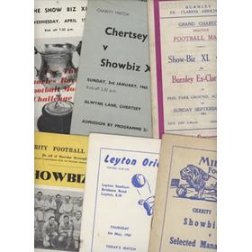 SHOWBIZ XI 1960S FOOTBALL PROGRAMMES (36 IN TOTAL) - INCLUDING SEAN CONNERY, TOMMY STEELE, BILLY WRIGHT ETC.