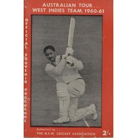 WEST INDIES CRICKET TOUR OF AUSTRALIA 1960-61 OFFICIAL SOUVENIR PROGRAMME