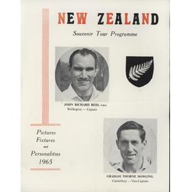 NEW ZEALAND SOUVENIR TOUR PROGRAMME: PICTURES, FIXTURES, PERSONALITIES 1965