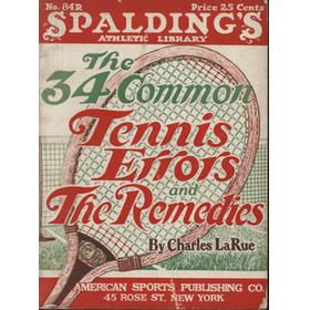 34 COMMON TENNIS ERRORS AND THE REMEDIES