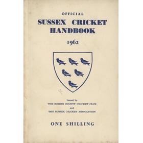 OFFICIAL SUSSEX CRICKET HANDBOOK 1962