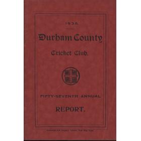 DURHAM COUNTY CRICKET CLUB ANNUAL REPORT 1938