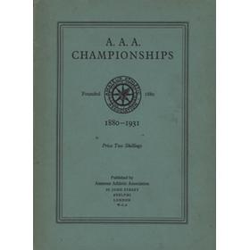 A.A.A. CHAMPIONSHIPS 1880-1931