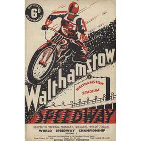WORLD SPEEDWAY CHAMPIONSHIP ROUND 2 (WALTHAMSTOW STADIUM) 1949 PROGRAMME