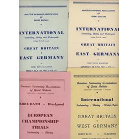 GREAT BRITAIN SWIMMING PROGRAMMES (BLACKPOOL) 1961-62 (4 IN TOTAL)