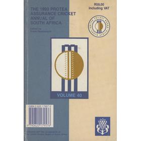 THE 1993 PROTEA CRICKET ANNUAL OF SOUTH AFRICA