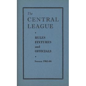 THE CENTRAL LEAGUE 1965-66 - RULES, FIXTURES AND OFFICIALS